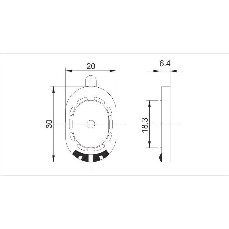 2023 New Trending Internal Magnet 20*30mm 8ohm 1watt Speaker for Car Parts Plastic Combination Passive Top 1 Selling 2 (2.0) 1W