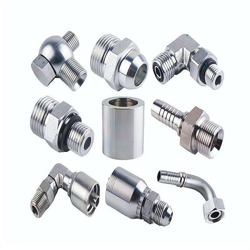 Carbon Steel Hydraulic Hose Pipe Line Fittings Adapters Quick Connect Stainless Steel Pneumatic Hydraulic Brake Hose Fittings