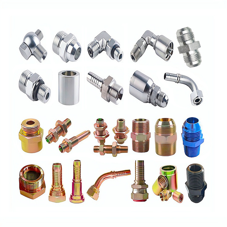 Carbon Steel Hydraulic Hose Pipe Line Fittings Adapters Quick Connect Stainless Steel Pneumatic Hydraulic Brake Hose Fittings