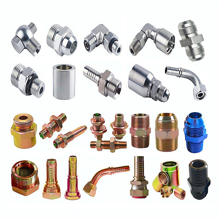 Hydraulic Hose Ends Crimp Fitting Adapters Pneumatic Hydraulic Fittings for Hydraulic Hoses