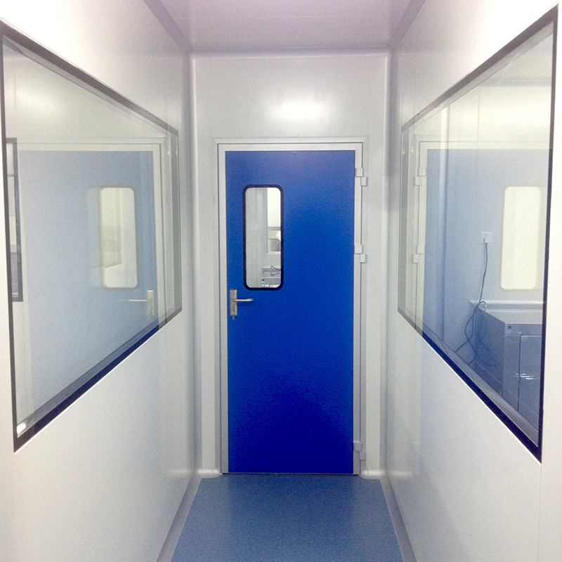 China Factory Clear Room Commercial Hospital Clean Room Door With Glass