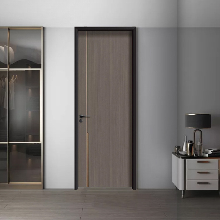 China Manufacturer Indoor High Quality Interior Bedroom Door Solid Wood Door Design Modern Internal Door