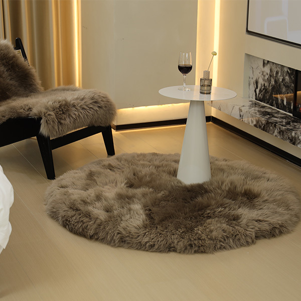 Modern new zealand long hair sheepskin rug round area rug sheepskin carpet rug chair sofa cushions sheepskin mat