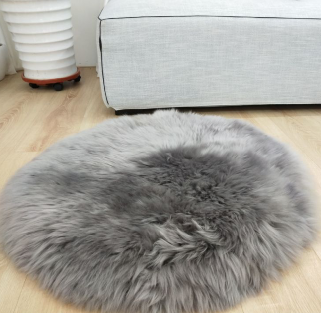 Modern new zealand long hair sheepskin rug round area rug sheepskin carpet rug chair sofa cushions sheepskin mat