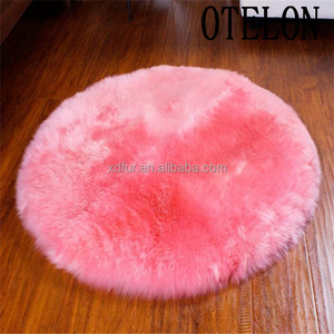 real Sheepskin long hair seat cushions colorful lamb skin fur chair pads