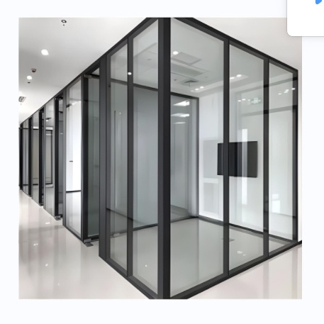 Office glass partition wall Soundproof glass Safety  Glass Door and Window