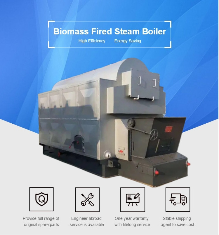 Wood Boiler New Design Industrial Horizontal Chain Grate Wood Biomass Coal Fired Steam Boiler