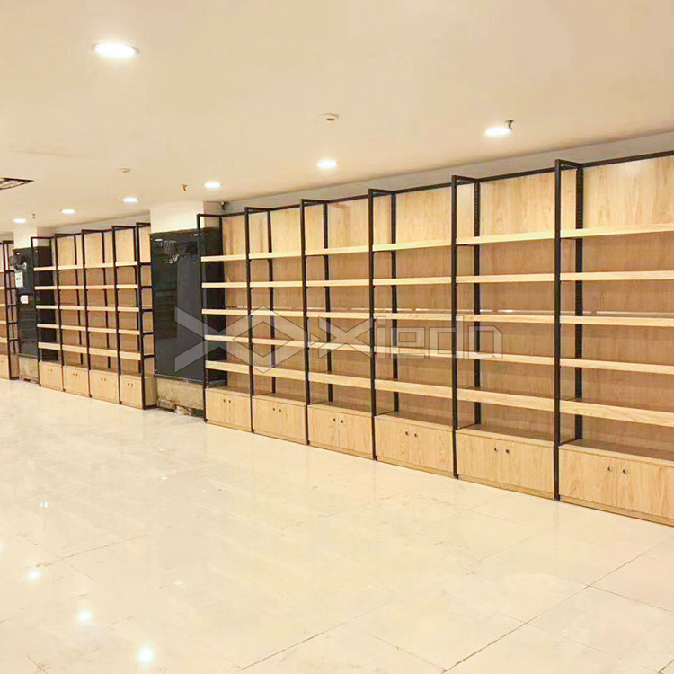 Wood Supermarket Shelves Display Retail Display Stand Hot Sale for Convenience Store Shelving