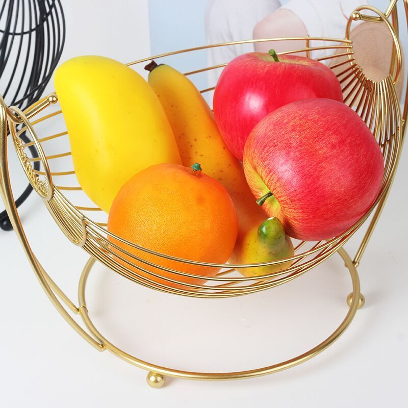 Fruit basket household swing fruit basket removable exquisite iron wire snack storage basket