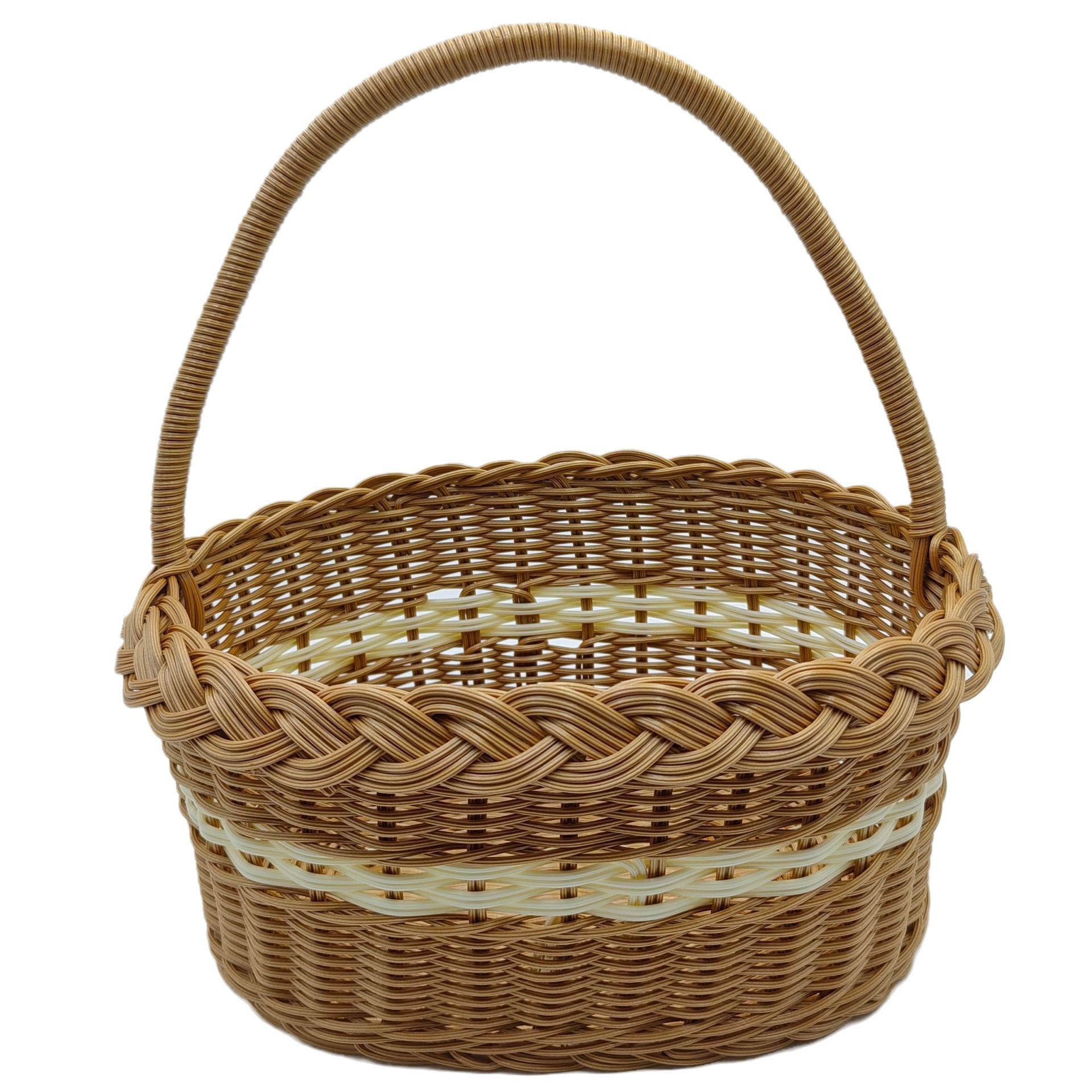 Wholesale Bunny Easter Baskets Rabbit Harvest Flower Girl Woven Baby Boy Gift Fruit Birthday Basket with Handle