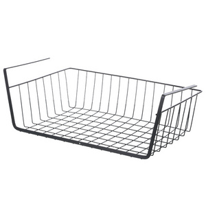 Large Capacity Under Hanging Basket Metal Kitchen Closet Organizer For Desk And Book Shelf Under Hanging Basket