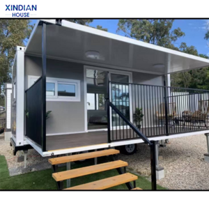 European Extendable Container House Villa Shipping Container with Balcony Tiny House 20ft Luxury Customized Office Mall Modern