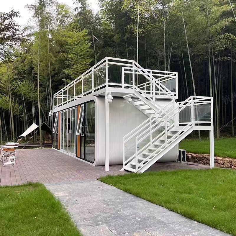 Clear 20ft Modular Fabricated Mobile House Luxury Insulation Shipping Container Winter Prefabricated Homes Apple Cabin Villa