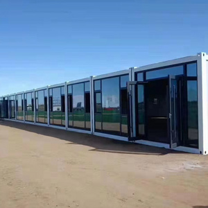 Shipping Container Frame House Small Steel Mall Modern Frame/ House Office Prefab Prefabricated Tiny House Flat Packed 20feet