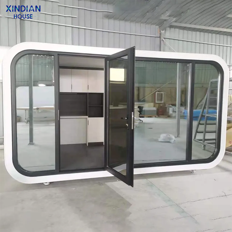 luxury office pod prefabricated home portable movable apple cabin container contemporary mobile tiny house