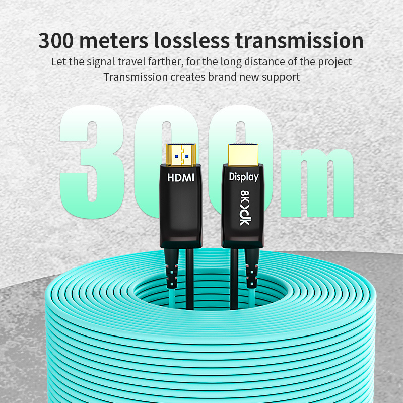 XDK MPO Patch Cord Fiber Optic 48Gbps Hdmi 2.1 Cable 8k 60hz 4k 120hz Customized Cable with Screw Locking