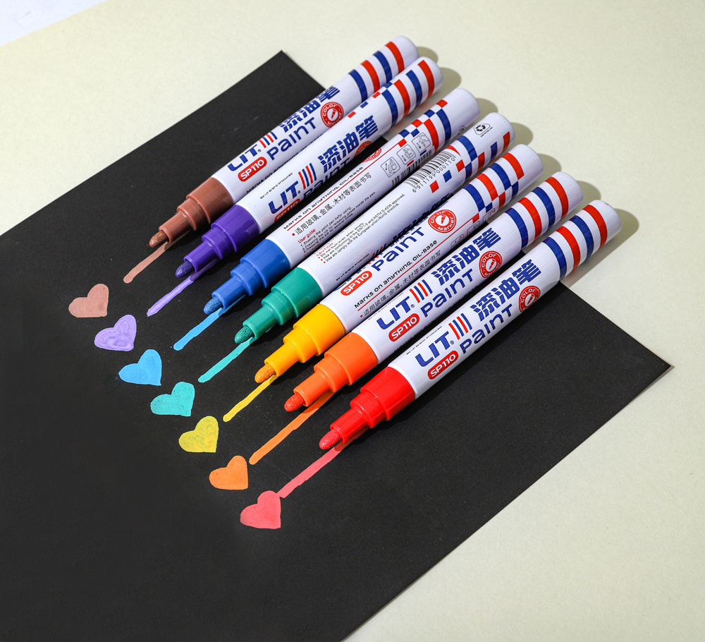 Paintyou 12Colors Tire Pen Permanent Ink Fast Dry Car Paint Marker Waterproof Marker Pen