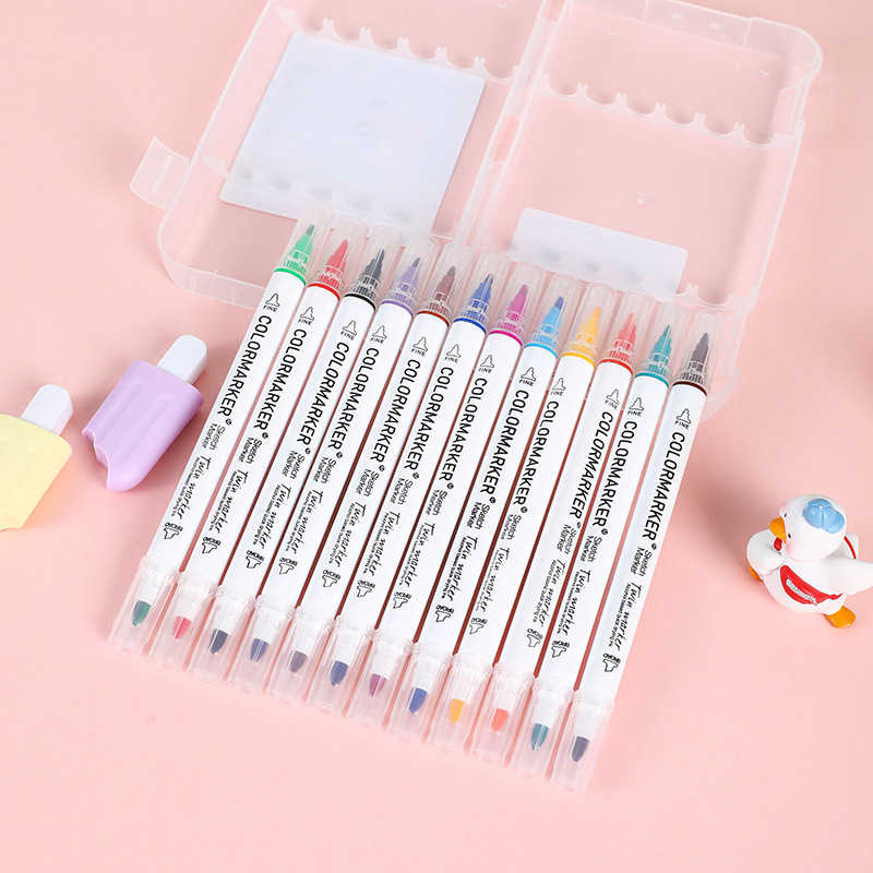 Magical Water Painting Pen 12 Colors Floating Marker Pens Doodle Drawing Pens Set Erasing Whiteboard Marker Birthday Gifts Kids