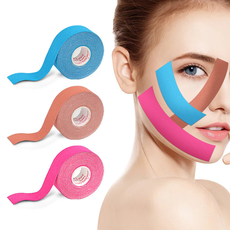 5CM*5M OEM Cotton Waterproof Kinesiology Tape For Sport Tape Facial Kinesiology Tape For Face Strips Wrinkles