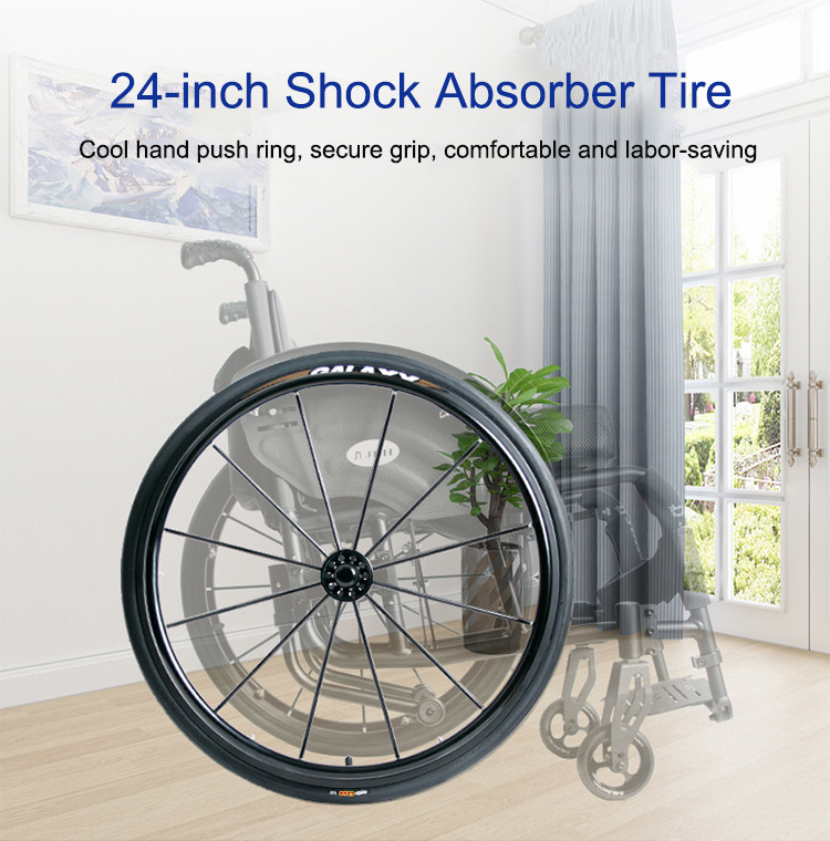 Factory Direct Multi-function Ultra Aluminum Alloy Lightweight Foldable Sport Wheelchair