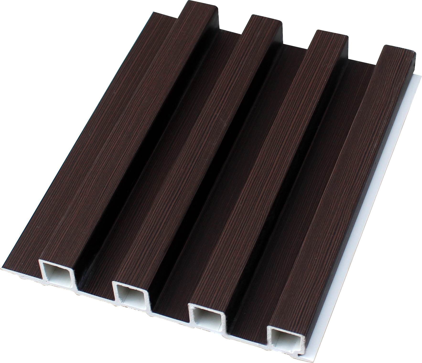 Xiaodan Wooden grain home hotel pvc wpc wall panels designs for decor fluted wall panel wood plastic composite wpc flute