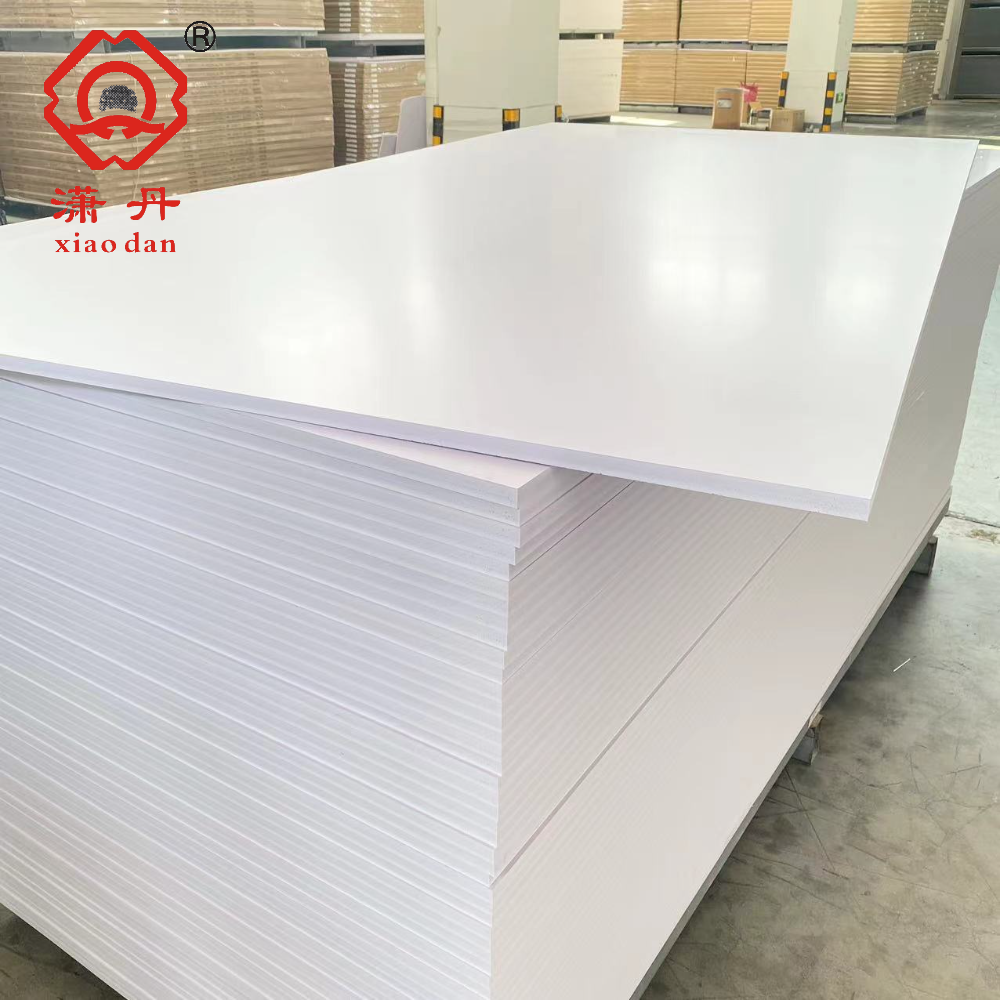 Xiaodan 16mm18 mm 30 mm 1220 2440 white rigid sintra boards hard pvc foam celuka structural core sheet black glossy partitions