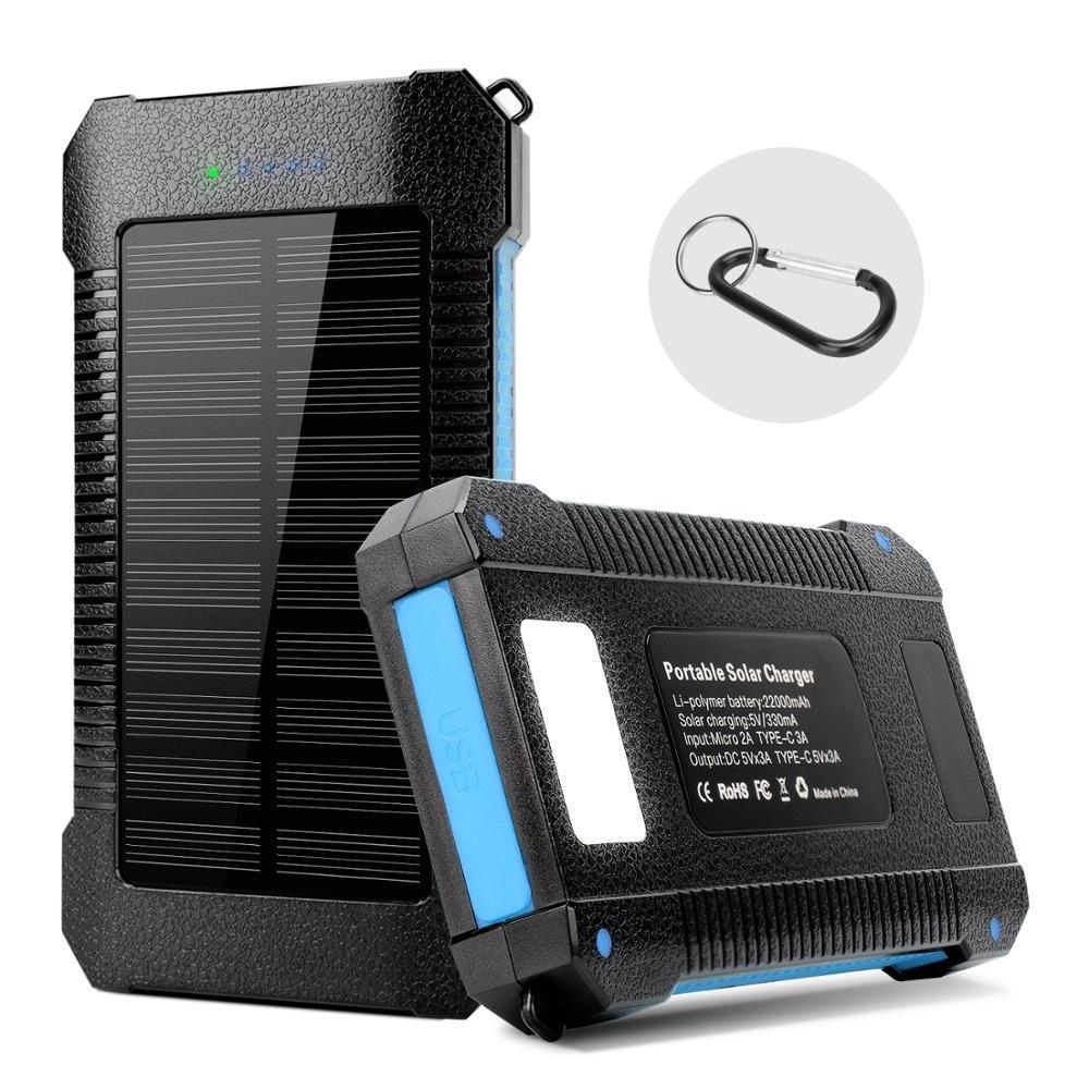 Wireless Solar Power Bank Fast Charging Waterproof 30000mAh Portable Power Bank Solar Charger For iPhone Samsung Mobile Phone