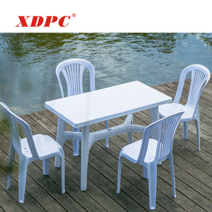 Garden plastic tables and chair home patio outdoor furniture