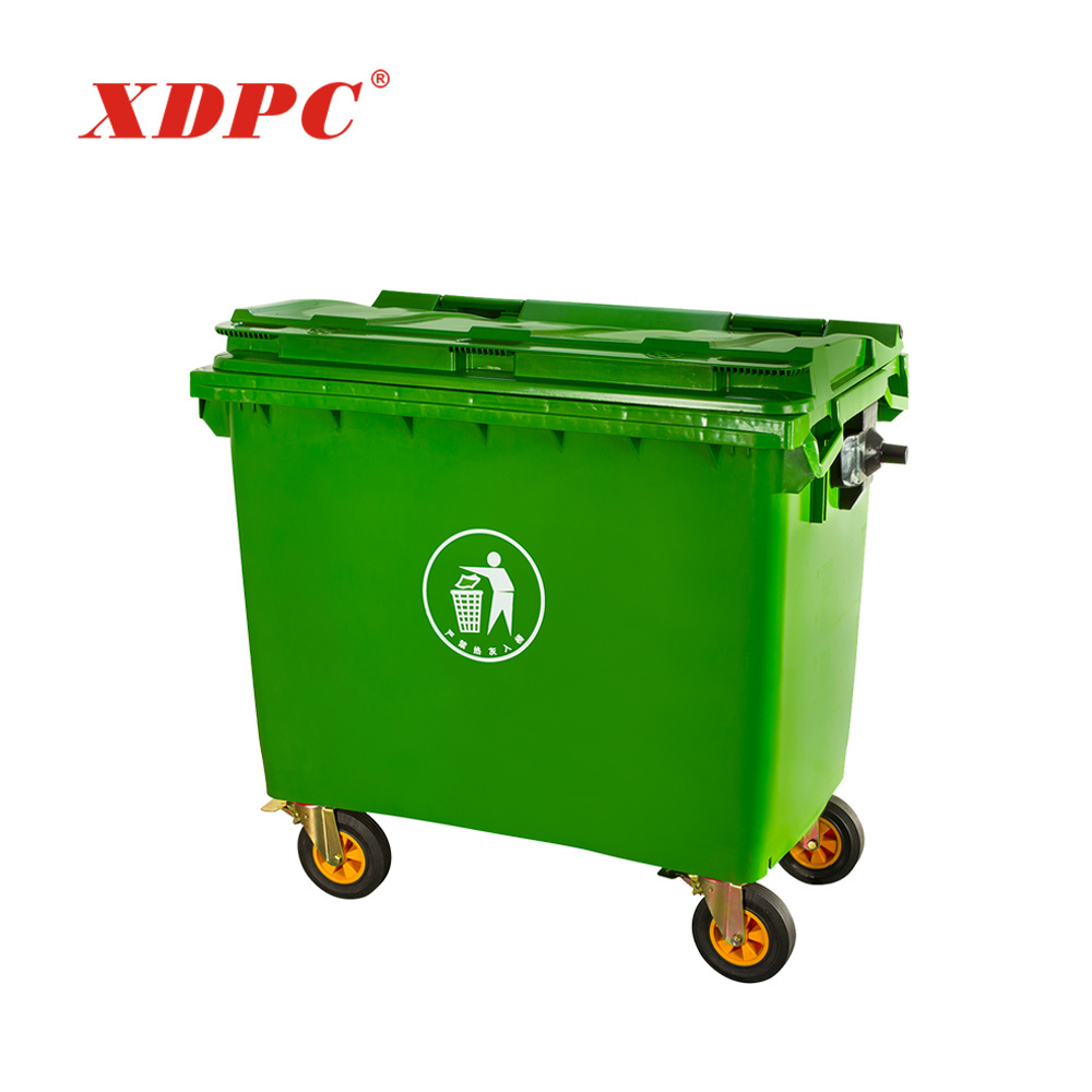 660liter special outdoor trash garbage can dust bin with wheels