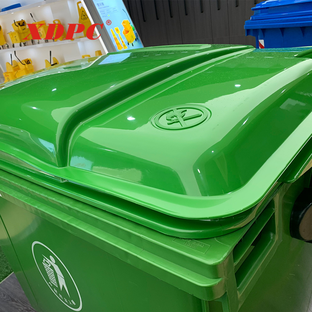 1100 liter trash can pedal operated garbage bin for city