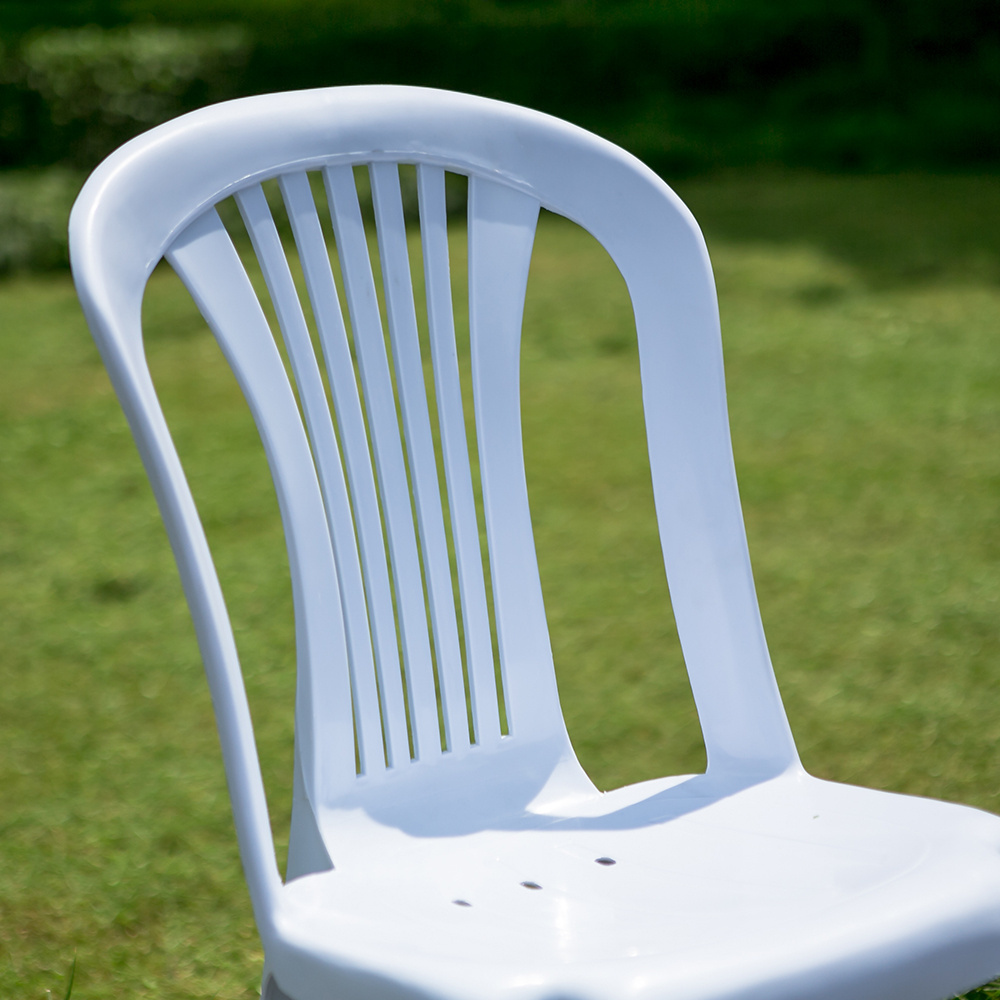 Wholesale lightweight monoblock stackable garden outdoor white plastic chair