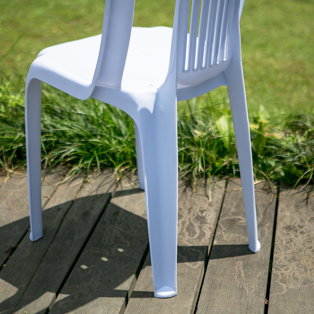 Wholesale lightweight monoblock stackable garden outdoor white plastic chair