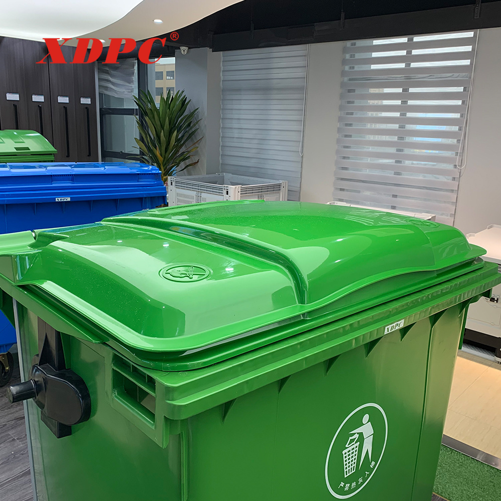 1100 liter trash can pedal operated garbage bin for city