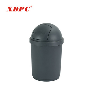 Malaysia round design recycle bin office plastic swing lid garden dustbin table trash can with round cover