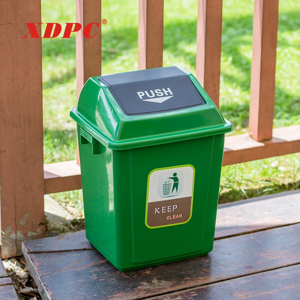 China best price outdoor square colorful 13 gallon park garbage bin kids dustbin trash can with lid