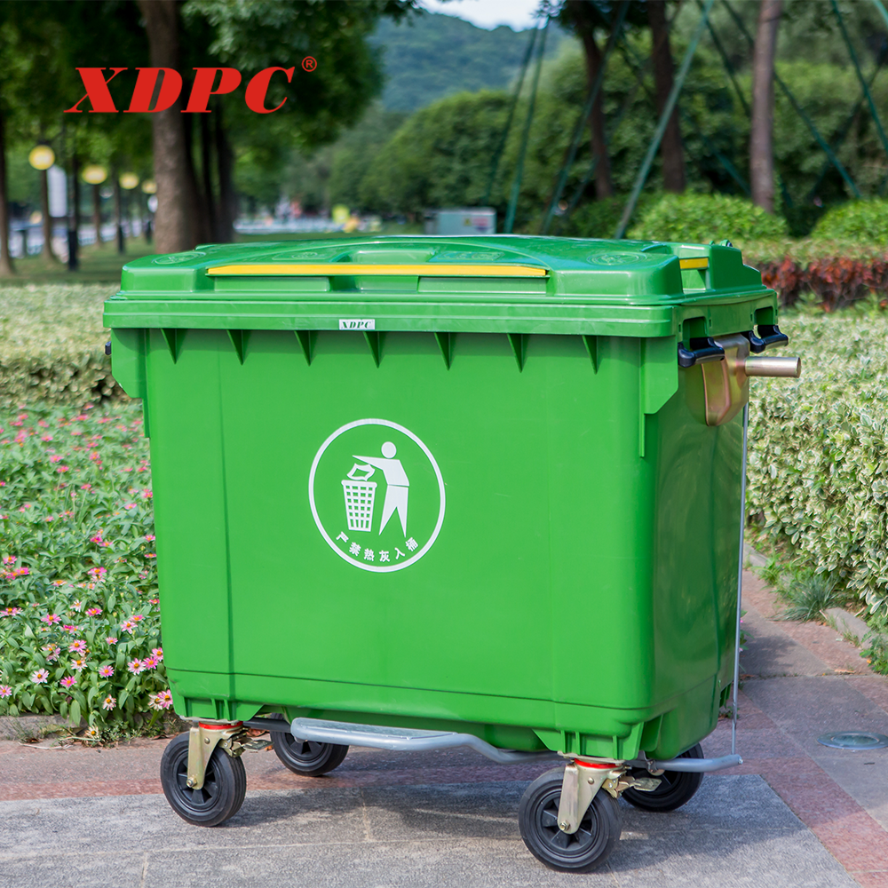 660liter special outdoor trash garbage can dust bin with wheels