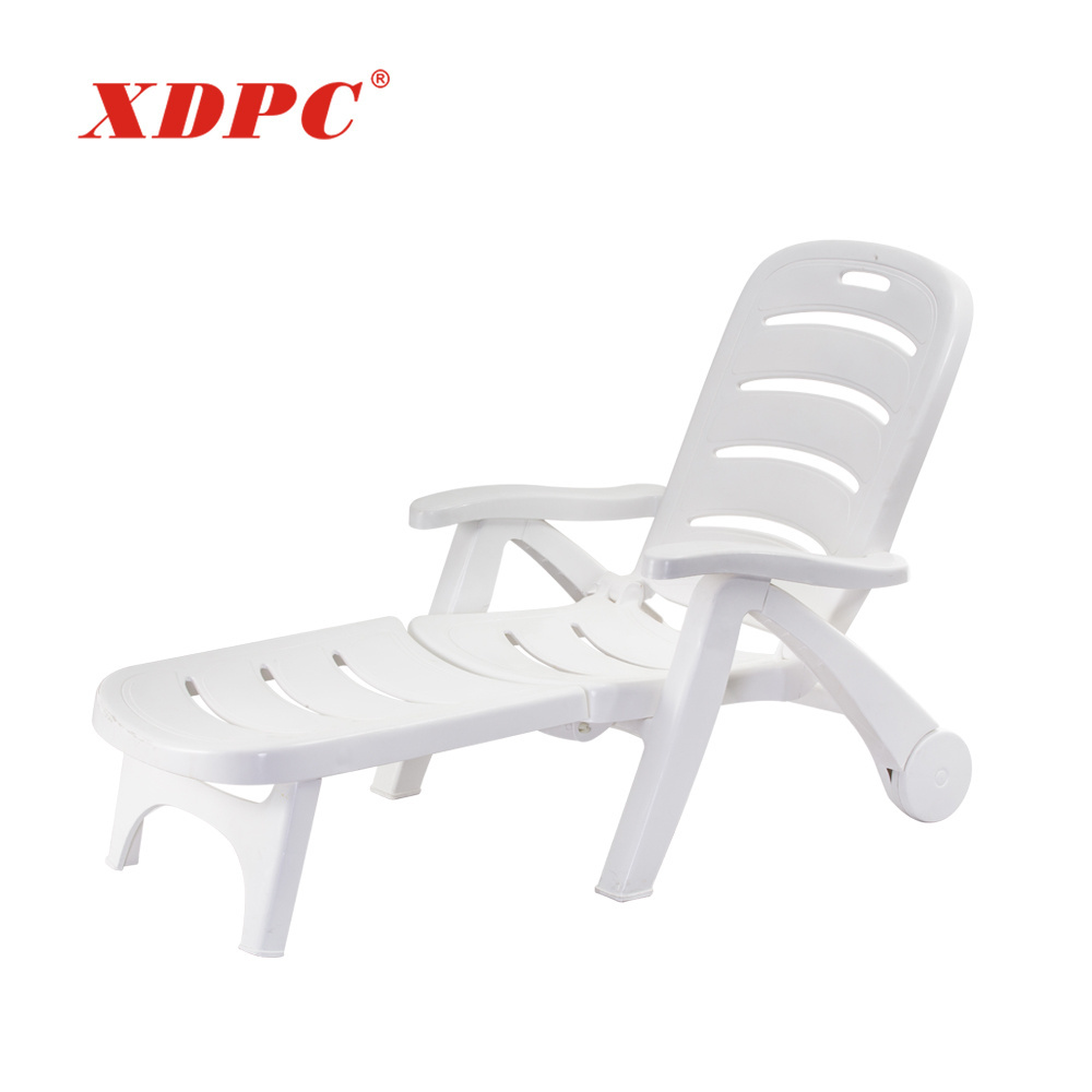 wholesale modern white plastic party beach outdoor swimming pool recliner leisure sun lounge folding chair