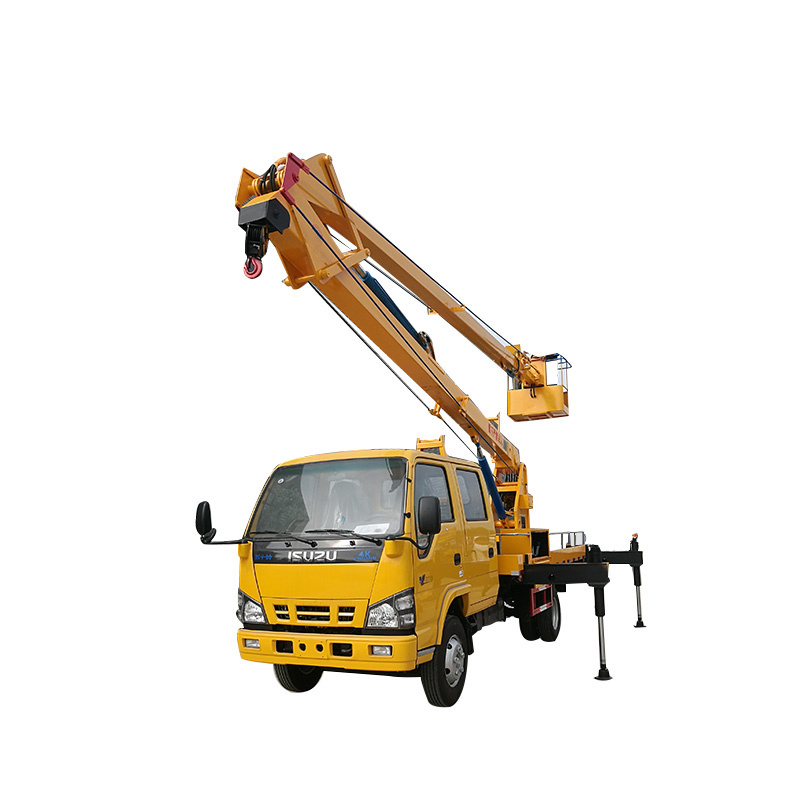 Famous Brand Isuzu 14-16m Hydraulic Aerial Work Platform Man Lift Boom Truck  for Sale