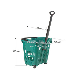 Supermarket Hand Shopping Trolley / Vegetable shopping trolley bag / Polyester rolling shopping cart