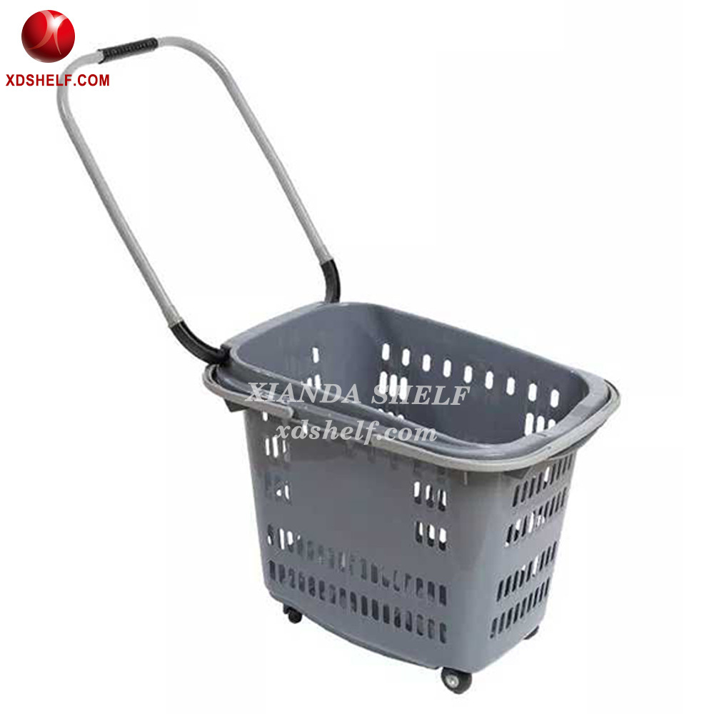 Supermarket Hand Shopping Trolley / Vegetable shopping trolley bag / Polyester rolling shopping cart