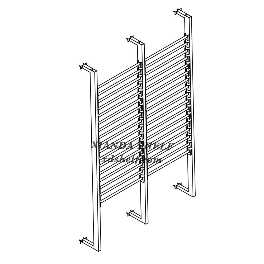 Heavy load Fabric rolling round pipe display storage rack