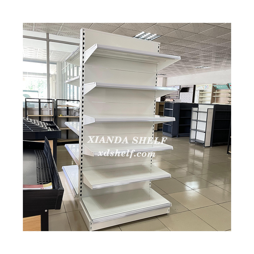 2 meter Endcap Supermarket Gondola Shelf Supermarket Rack With Hanging Side Frame Supermarket Shelves rack shelf retail display