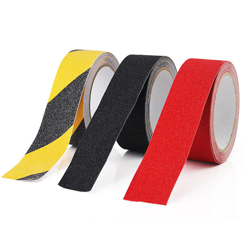 Waterproof Black High Rubber Self Adhesive Backed Concrete Grip Anti Slip Tape Black Treads for stairs/Abrasive Adhesive strips