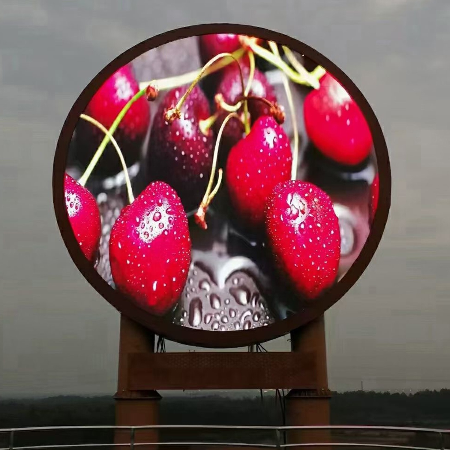 Indoor Shop Mark Road led Signage Advertising Brand Led Creative Screen Round Led Circle Display Video Wall Circular Tv Screen