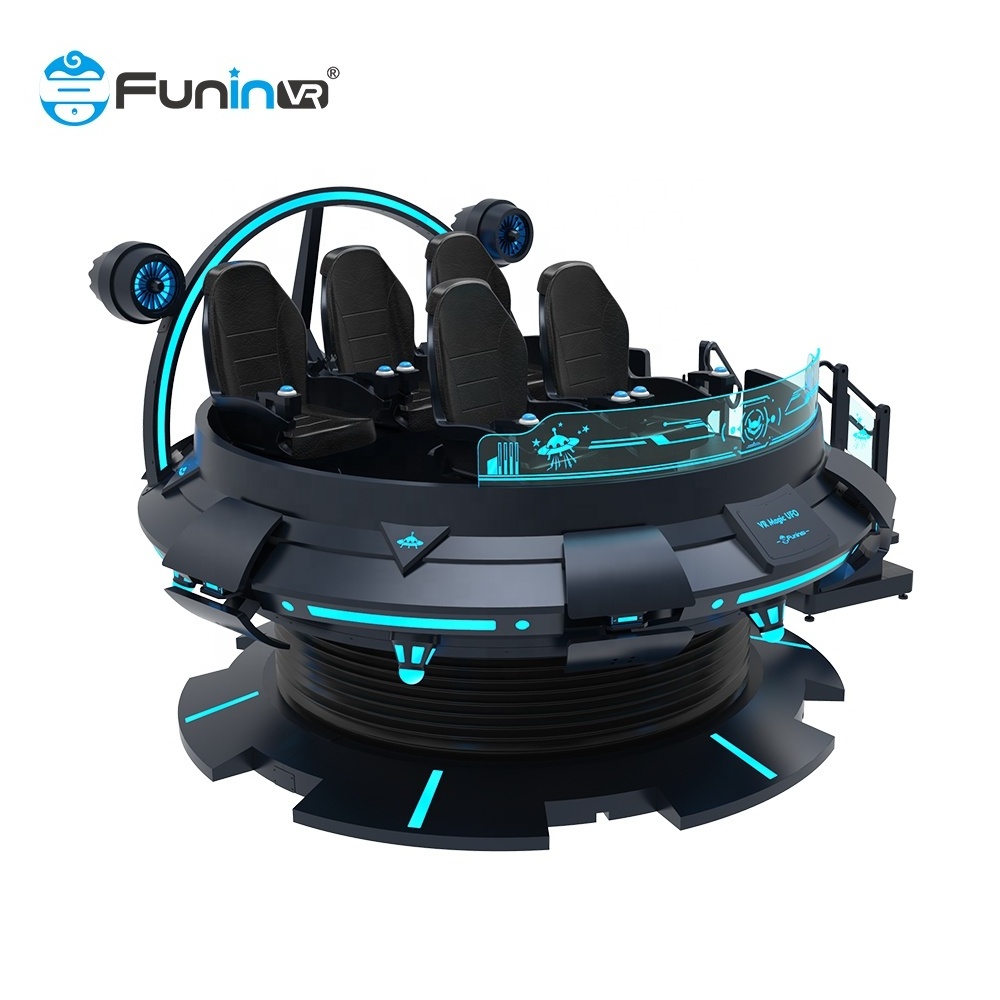 Virtual Reality Arcade Game Machine 5 Seats 360 Vr Roller Coaster 360 Rotation Theme Park Vr Chair