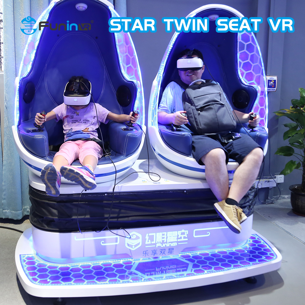 Egg 2 Players Motion Chairs Star Indoor Sports Entertainment Vr Fitness Bike Indoor Fun Video Machine Vr Bike 9D VR Cinema 200kg