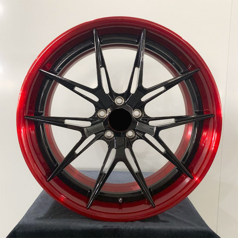 Factory direct sale 15 16 17 18 inch red black luxury alloy wheels 5x112 racing car forged wheels rims