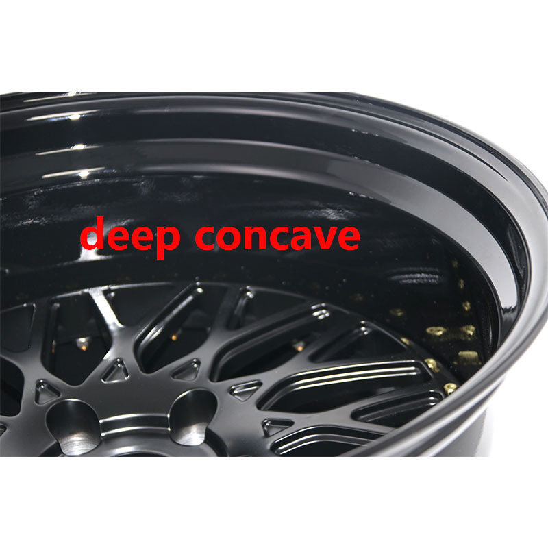 Custom high quality black concave 2 piece forged wheels 20 inch deep dish wheels car rims