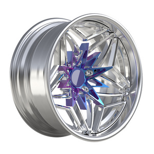 Attractive design color gradient star shape alloy wheels 18-26 inch deep concave deep dish alloy passenger car wheels