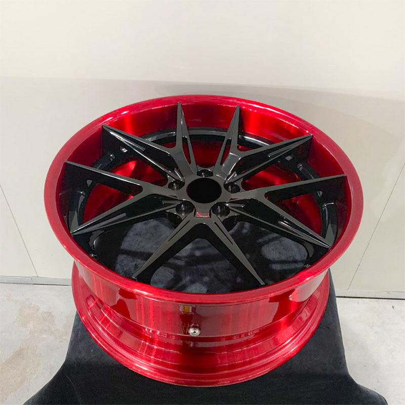 Factory direct sale 15 16 17 18 inch red black luxury alloy wheels 5x112 racing car forged wheels rims